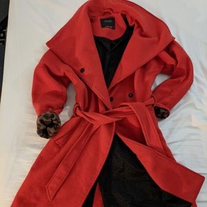SCOTCH & SODA Maison Scotch Red Wool Coat